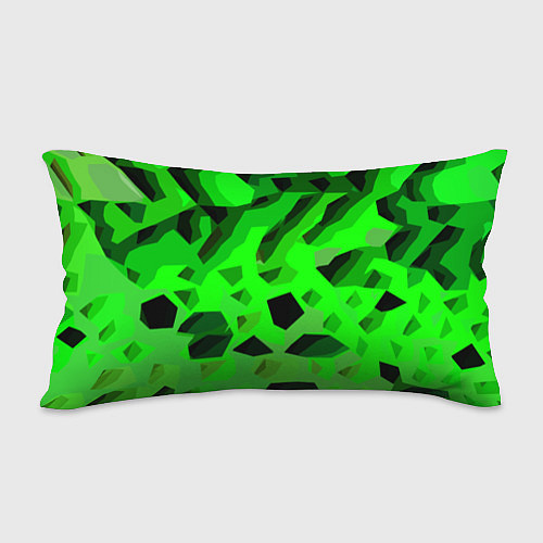 Подушка-антистресс Чёрно-зелёная пористая абстракция / 3D-принт – фото 2