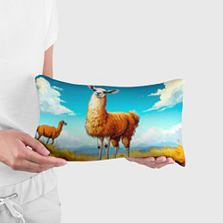 Подушка-антистресс Лама в прериях, цвет: 3D-принт — фото 2