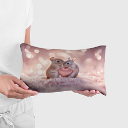 Подушка-антистресс Влюбленные белочки с сердечком, цвет: 3D-принт — фото 2