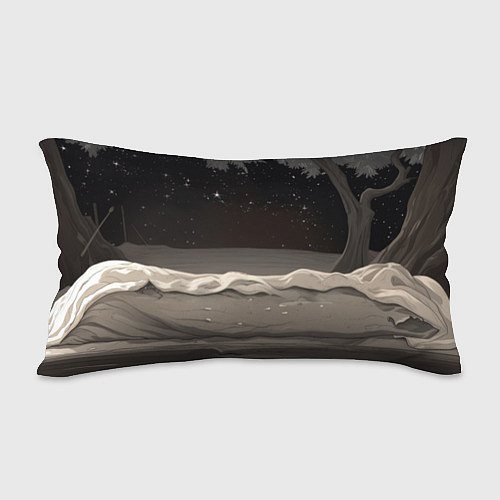 Подушка-антистресс Черный волк и белая волчица вместе / 3D-принт – фото 2