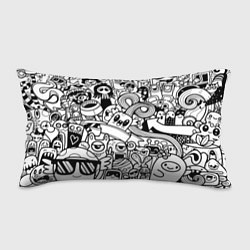 Подушка-антистресс Black and white doddle monsters