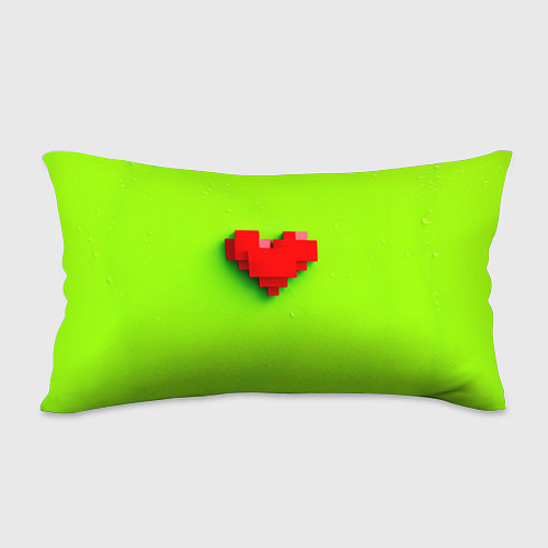Подушка-антистресс Пиксельное красное сердечко / 3D-принт – фото 2