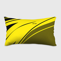 Подушка-антистресс Sport жёлтый с чёрным точечный, цвет: 3D-принт
