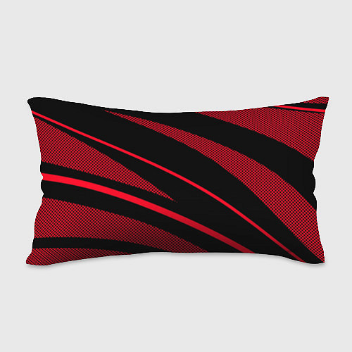 Подушка-антистресс Sport чёрный и красный полосы / 3D-принт – фото 2