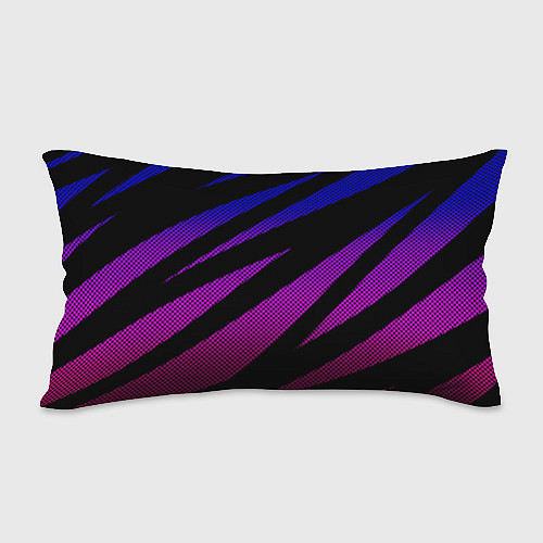 Подушка-антистресс Сине-розовый абстракция с полосами / 3D-принт – фото 2