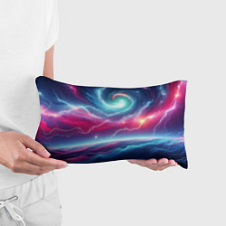 Подушка-антистресс Spiral neon galaxy - ai art fantasy, цвет: 3D-принт — фото 2