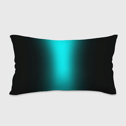Подушка-антистресс Чёрный и неоновый голубой градиент по центру / 3D-принт – фото 2