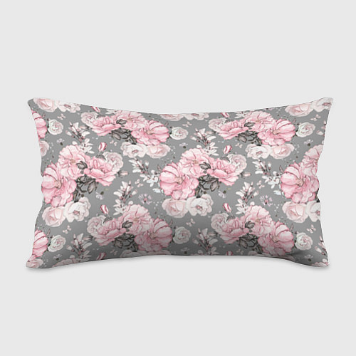 Подушка-антистресс Розовые розы на сером / 3D-принт – фото 2