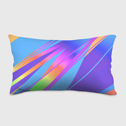 Подушка-антистресс Нежный голубой с розовыми полосами, цвет: 3D-принт