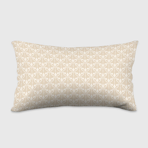Подушка-антистресс Элегантный бежевый узор с дамасками / 3D-принт – фото 2