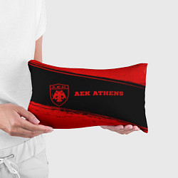 Подушка-антистресс AEK Athens - red gradient по-горизонтали, цвет: 3D-принт — фото 2