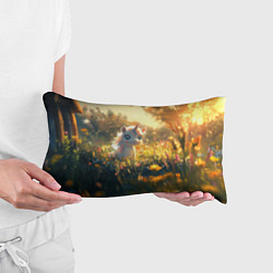 Подушка-антистресс Белая маленькая единорожка, цвет: 3D-принт — фото 2