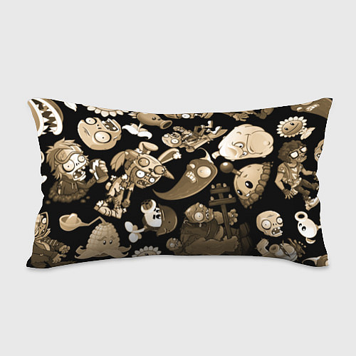 Подушка-антистресс Растения против зомби в бежевом цвете / 3D-принт – фото 2