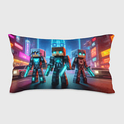 Подушка-антистресс Minecraft - ai art neon glow