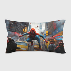 Подушка-антистресс Человек-паук пробирается сквозь такси