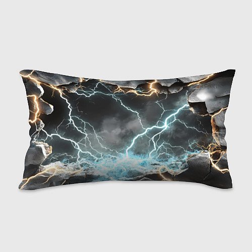 Подушка-антистресс Молния в разбитом камне текстура / 3D-принт – фото 2
