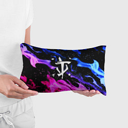 Подушка-антистресс Doom flame neon, цвет: 3D-принт — фото 2