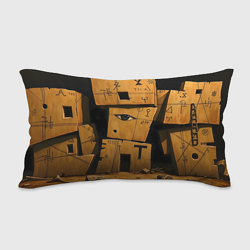 Подушка-антистресс Глаза в каменных домах / 3D-принт – фото 2