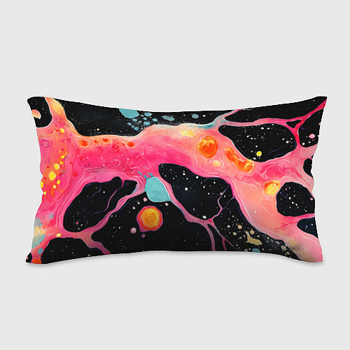 Подушка-антистресс Розовая текстура в черном / 3D-принт – фото 2