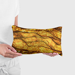Подушка-антистресс Золотая текстура с блестками, цвет: 3D-принт — фото 2