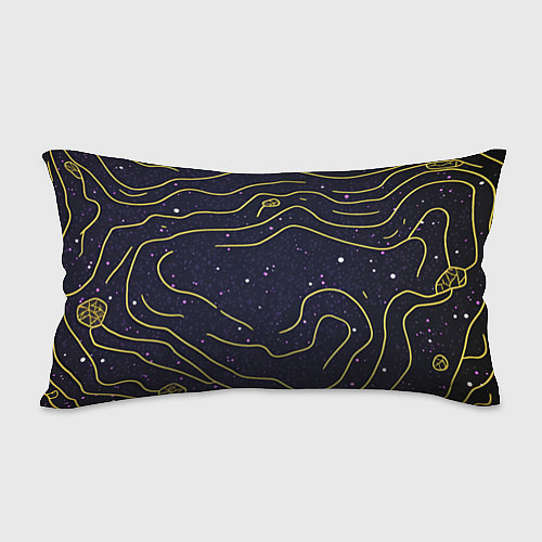 Подушка-антистресс Абстракция золотых линий текстура / 3D-принт – фото 2