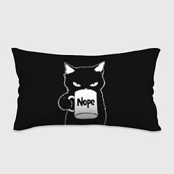 Подушка-антистресс Angry black cat nope