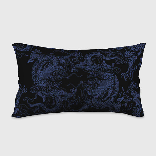 Подушка-антистресс Синий дракон на черном / 3D-принт – фото 2