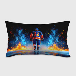 Подушка-антистресс Хоккеист в синем пламени