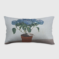 Подушка-антистресс Спящий воробушек на гортензии
