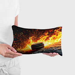 Подушка-антистресс Шайба в огне, цвет: 3D-принт — фото 2