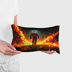 Подушка-антистресс Боксер в огне, цвет: 3D-принт — фото 2