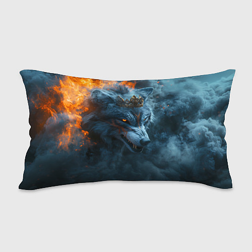 Подушка-антистресс Волк в короне в огне / 3D-принт – фото 2