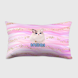 Подушка-антистресс Inzoi розовый фон с золотинками, цвет: 3D-принт