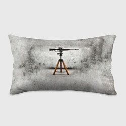 Подушка-антистресс Стендовая спортивная стрельба на сером, цвет: 3D-принт