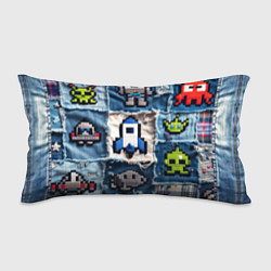 Подушка-антистресс Космический пиксельный корабль, цвет: 3D-принт