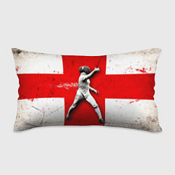 Подушка-антистресс Фехтовальщик на красно-белом, цвет: 3D-принт