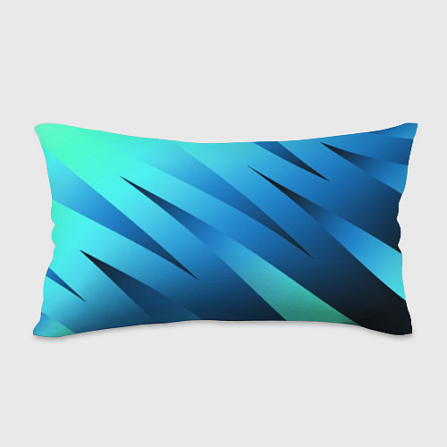Подушка-антистресс Сине-голубой абстрактные полосы / 3D-принт – фото 2