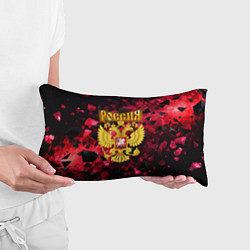 Подушка-антистресс Россия - герб на текстуре, цвет: 3D-принт — фото 2