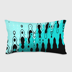 Подушка-антистресс Чёрно-голубой абстракция, цвет: 3D-принт