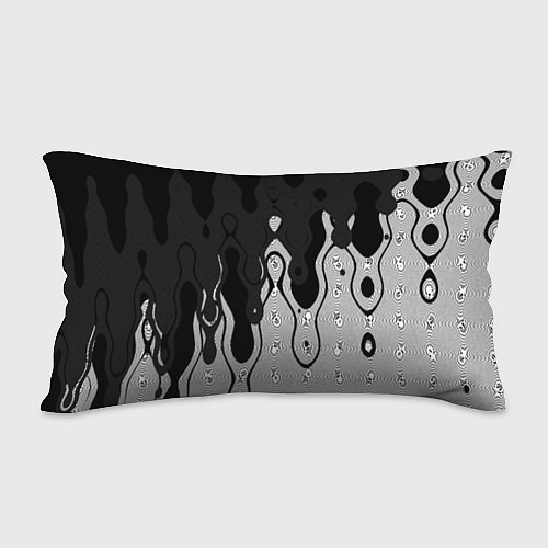 Подушка-антистресс Чёрно-белый абстракция стекающаяся / 3D-принт – фото 2
