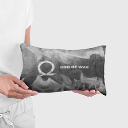 Подушка-антистресс God of War - grey gradient по-горизонтали, цвет: 3D-принт — фото 2