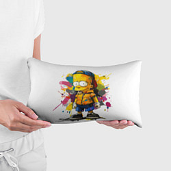 Подушка-антистресс Рисунок красками Барт Симпсон, цвет: 3D-принт — фото 2
