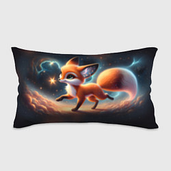 Подушка-антистресс Лиса бежит по космическому простору, цвет: 3D-принт