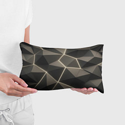 Подушка-антистресс Серая объемная текстура с гранями, цвет: 3D-принт — фото 2