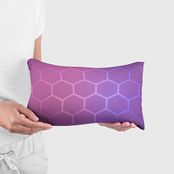 Подушка-антистресс Розовые неоновые соты, цвет: 3D-принт — фото 2