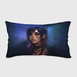 Подушка-антистресс Девушка неформалка cosmic hell goth, цвет: 3D-принт