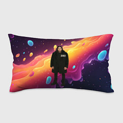 Подушка-антистресс Bones во весь рост в черной одежде, цвет: 3D-принт