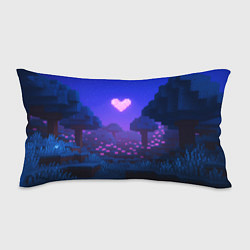 Подушка-антистресс Ночной лес Minecraft с сердечком луной, цвет: 3D-принт