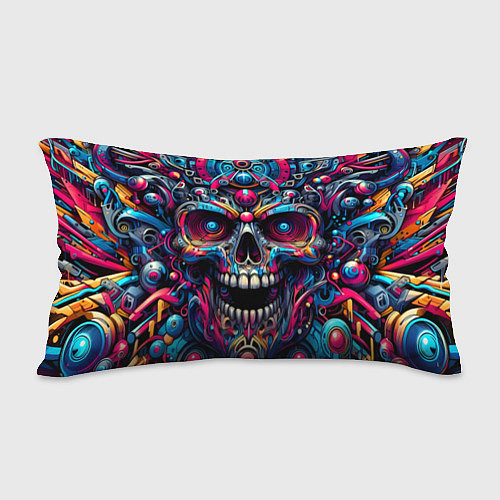 Подушка-антистресс Colorful cyber skull - pattern / 3D-принт – фото 2