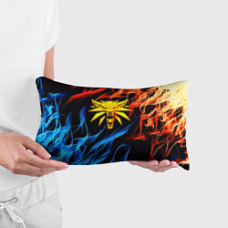 Подушка-антистресс Ведьмак огненное лого в огне, цвет: 3D-принт — фото 2